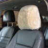 100% sheepskin car headrest covers for added comfort and style