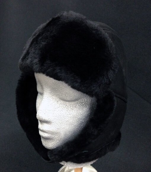 Unisex Handmade Sheepskin Trooper Hat | USA Made - Image 9