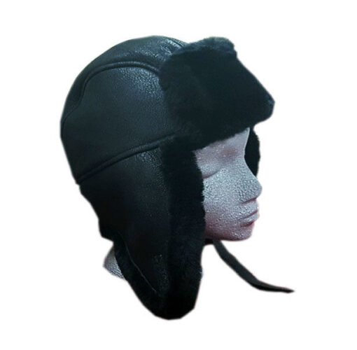 Unisex Handmade Sheepskin Trooper Hat | USA Made - Image 6