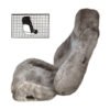 The image shows a sheepskin seat cover for a car seat. The cover is a light gray color and appears to be made of real sheepskin. It covers the entire seat, including the back and headrest. The cover is designed to fit a variety of car seats.