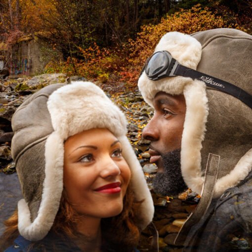 Unisex Handmade Sheepskin Trooper Hat | USA Made - Image 11