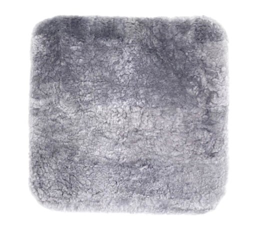 dark silver sheepskin seat cushion