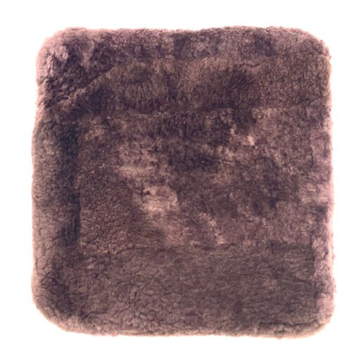 brown sheepskin seat cushion