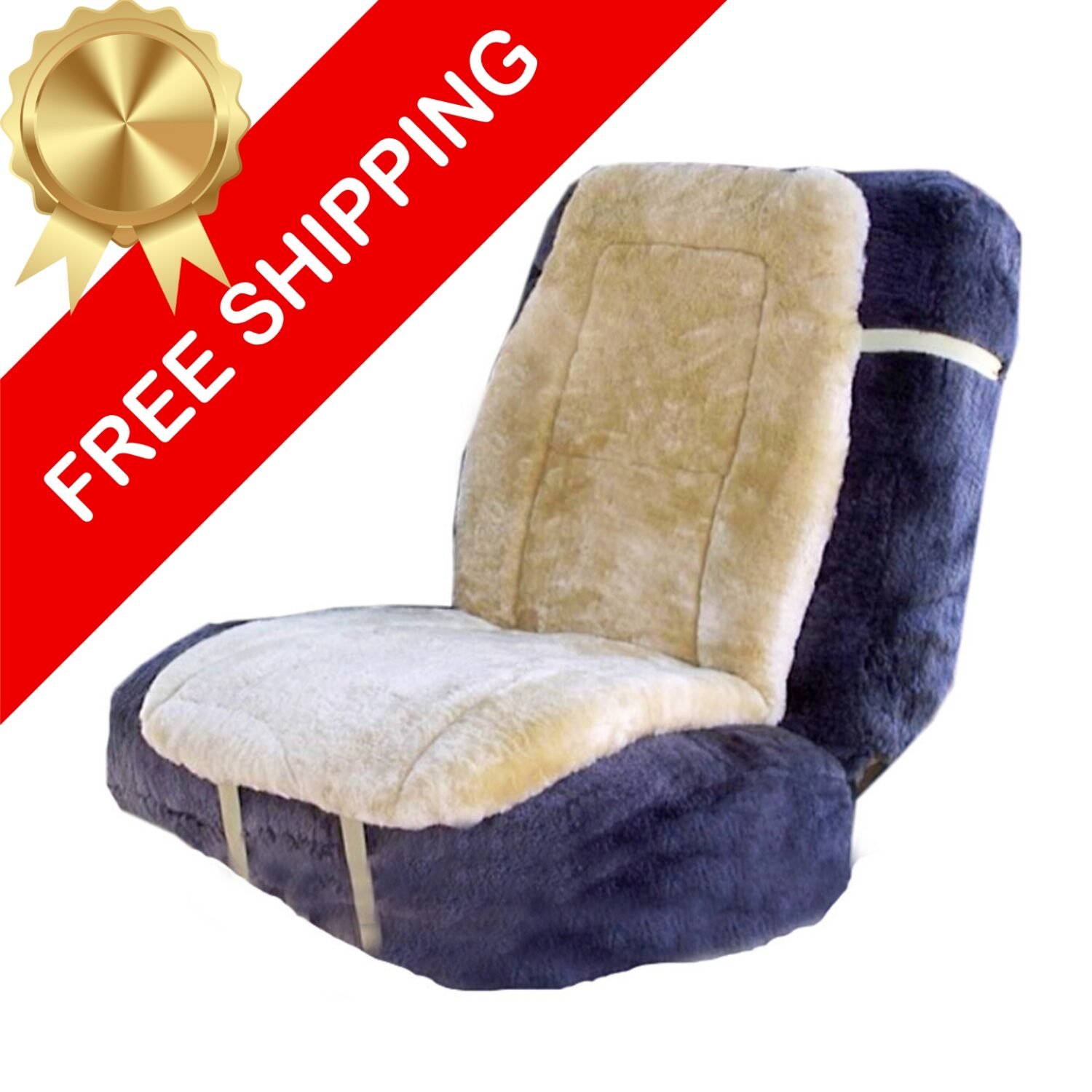 Sheepskin Seat Cushion for Car, Truck or RV - Image 3