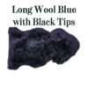 Long Wool Blue with Black Tips