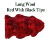 Long Wool Red with Black Tips
