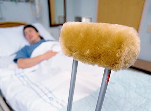 Sheepskin Crutch & Grip Cover